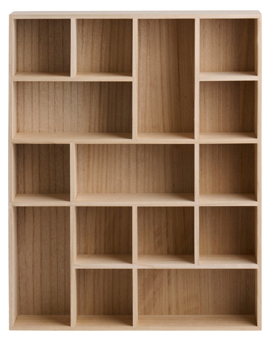 Hylle med 15 rom 48,5 x 60,5 cm